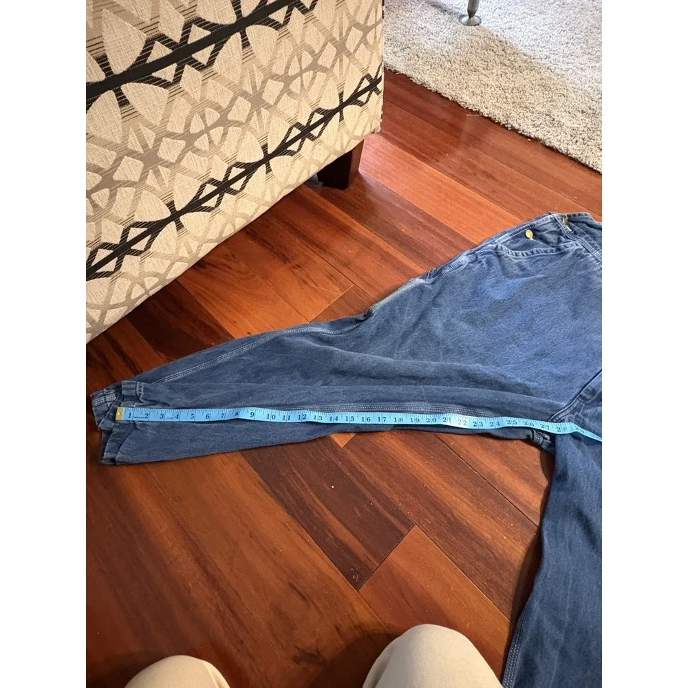 Big Smith Men's 3XL Blue Denim Carpenter Bib Overalls 46x28 Vintage P333378